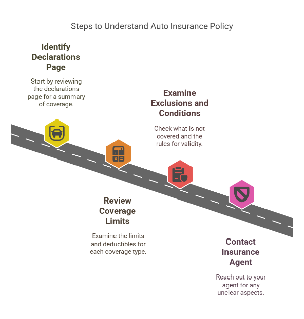 Steps to understand auto insurance policy