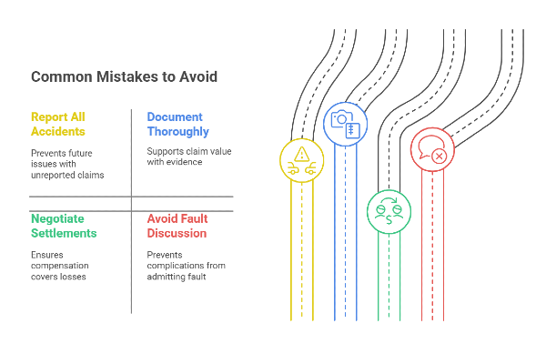 Common mistakes to avoid filing an auto insurance claim