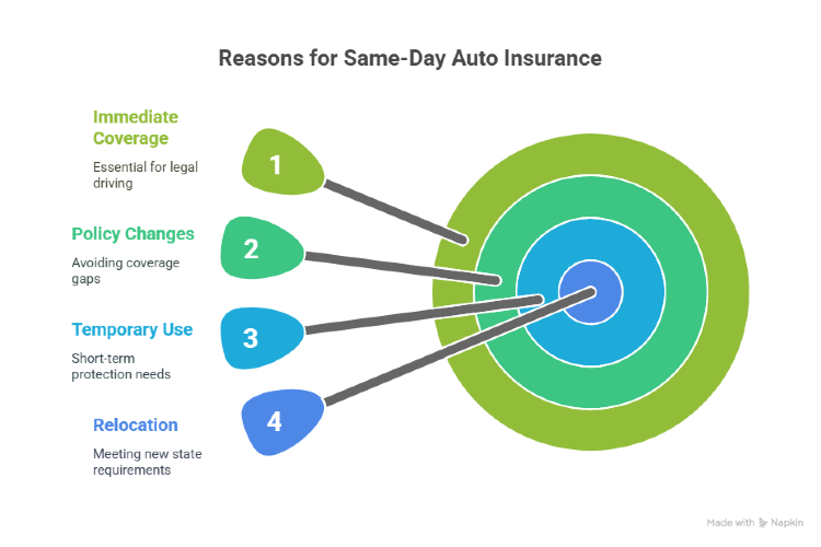 Reasons for same-day auto insurance