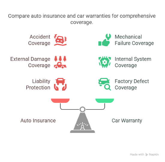Comparing Auto Insurance vs Car Warranty