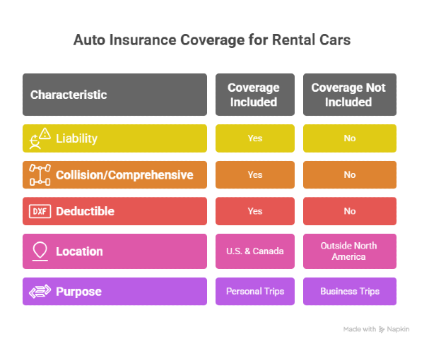 Auto insurance coverage for rental cars