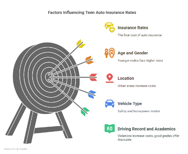 Factors influencing Teen Auto Insurance Rates