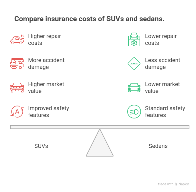 SUV vs Sedan: Which Vehicle Is Cheaper to Insure in 2025?