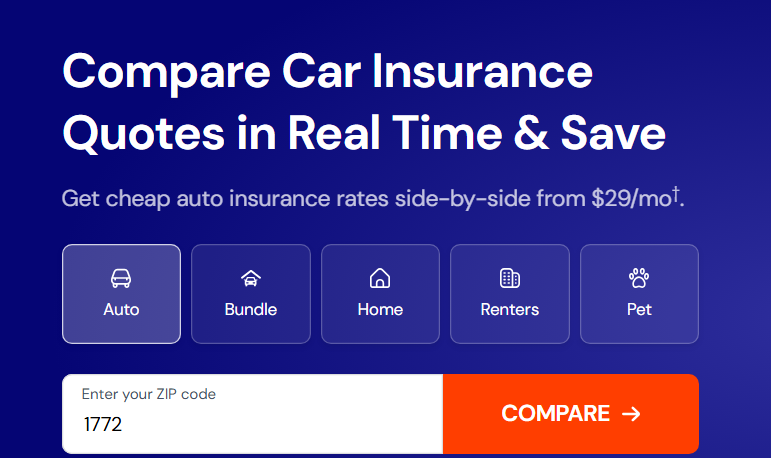 Insurify website screen
